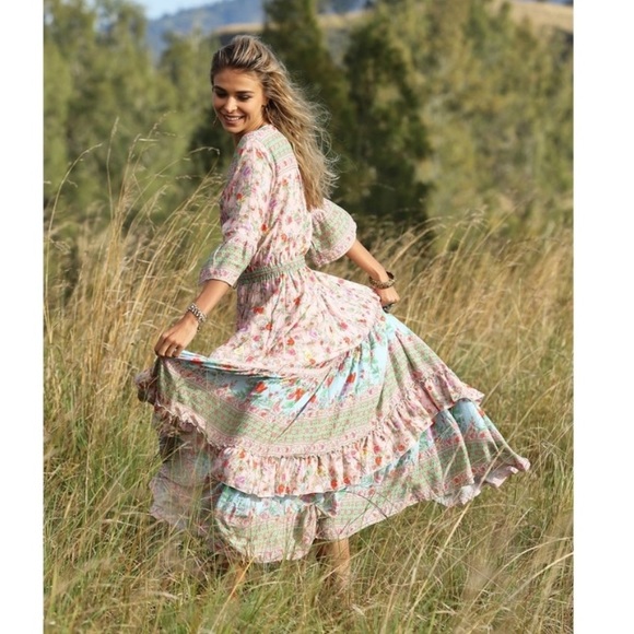 NWT Tulle and batiste havillah maxi dress- lotus - Picture 4 of 7